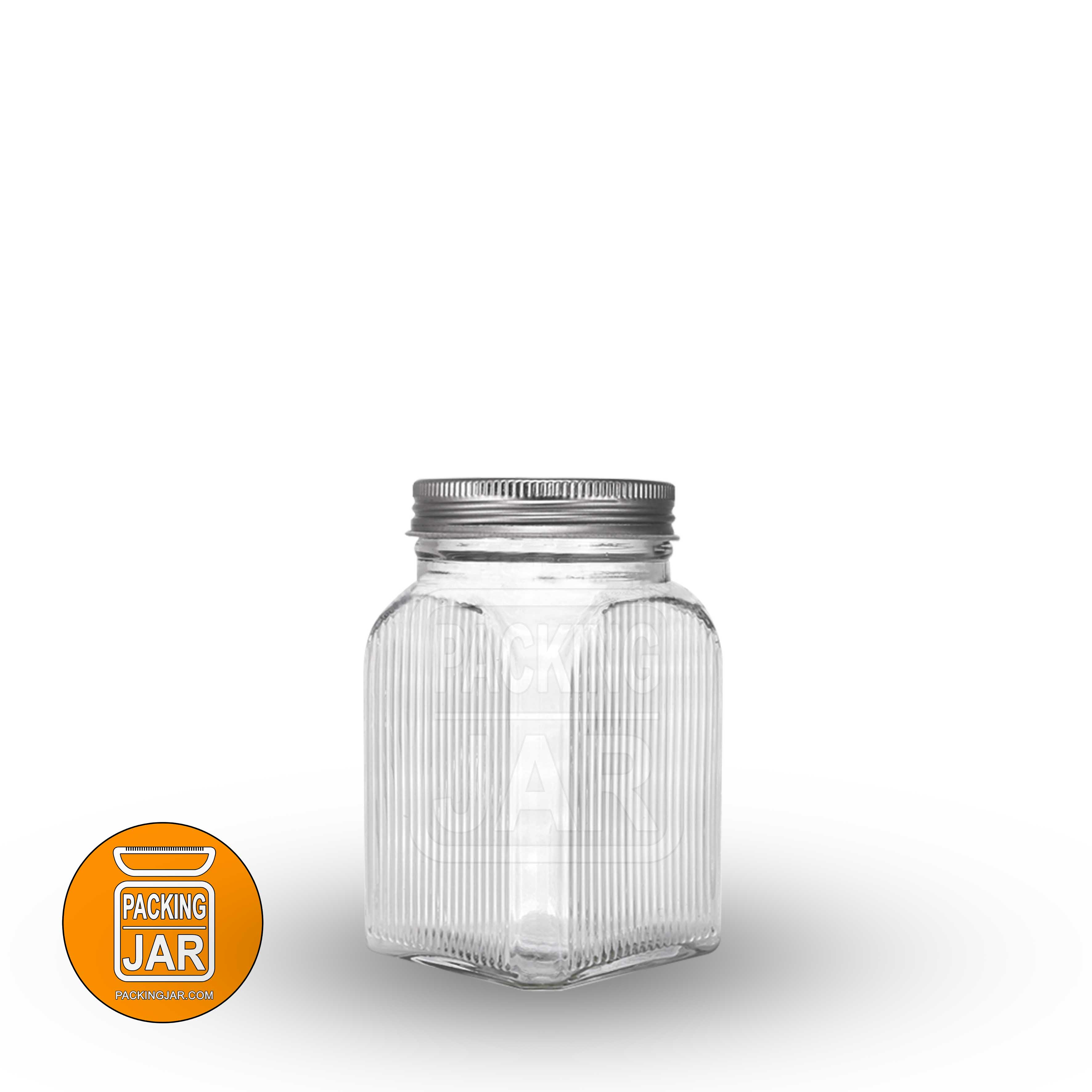 جار شیشه ای چهارگوش لینل کانتینری سایز 4